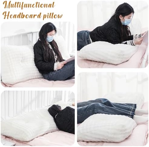 Wenqik Triangular Headboard Reading Pillow with Removable Cover