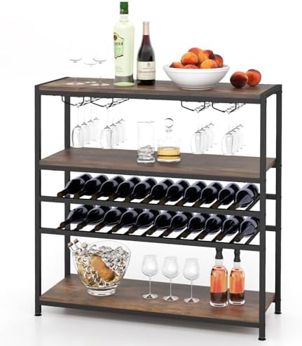LOKO 5-Tier Industrial Wine Rack Cabinet