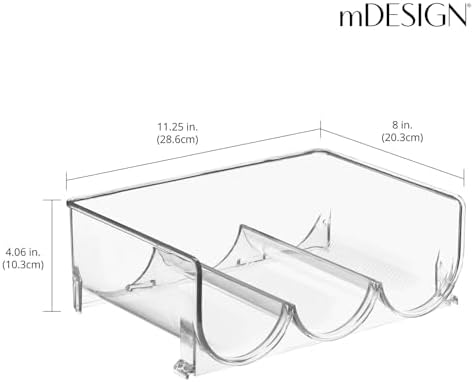mDesign Stackable Plastic Wine Rack for 3 Bottles
