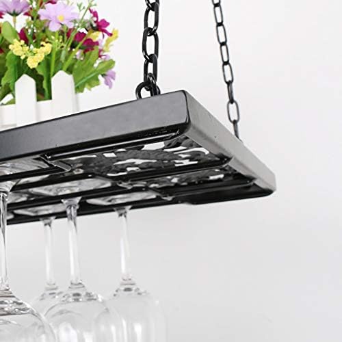 ZJDYDY Adjustable Height Glass Wine Frame Ceiling Rack