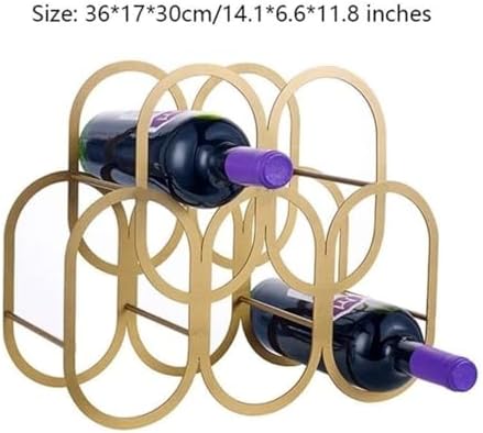 OXOAMP Freestanding Metal Wine Rack Gold