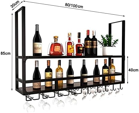 FAFZ 2-Layer Industrial Wood Wine Rack Shelf