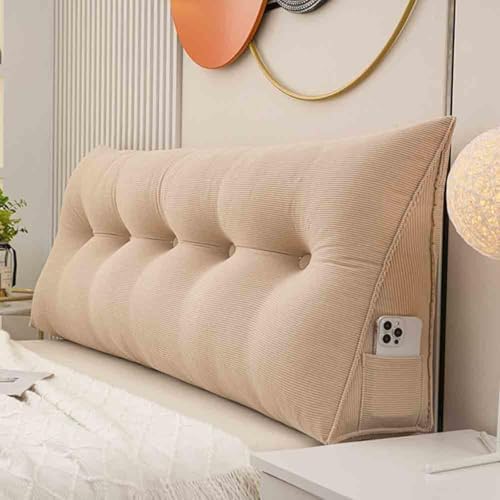 Triangular Headboard Pillow - Washable Wedge Cushion for Bay Window and Tatami Sofa