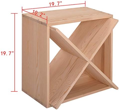 Sardoxx 24 Bottle Wine Rack Cedar Wood Cube Storage