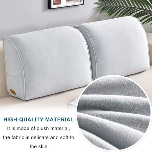 Thick Sofa Back Cushion Removable and Washable Headboard Pillow Brown