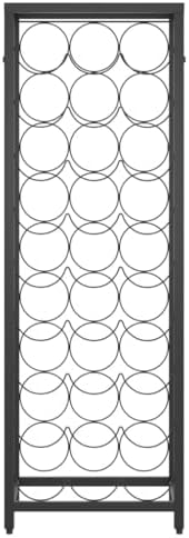 vidaXL 27-Bottle Wine Rack Black Wrought Iron