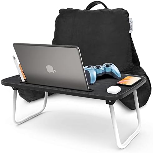 Nestl Reading Pillow with Laptop Desk - Black