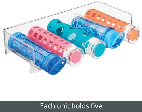 mDesign Clear Stackable Wine Bottle Rack 2 Pack
