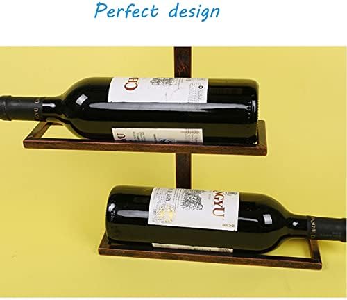 Iron Wall-Mounted Wine Rack with 10 Bottle Capacity