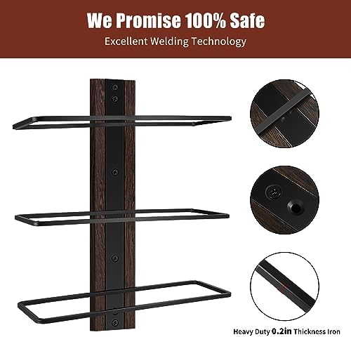 AGJIDSO Solid Wood Wall Wine Rack - 12 Bottle Capacity