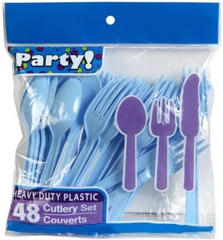 Greenbrier Light Blue Plastic Utensils 48-ct Bag 1