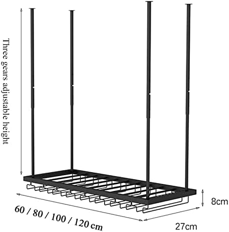 Adjustable Height Wall-Mounted Wine Rack for Bars and Kitchens