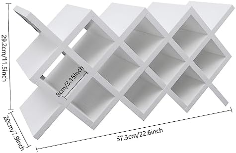 PiaoCaiYin Wall-Mounted Wine Rack 10 Grids