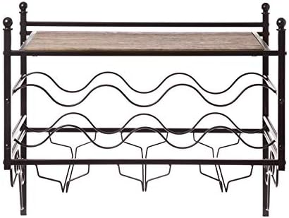 Home Zone Living Wine Rack - Freestanding 6-Bottle Storage