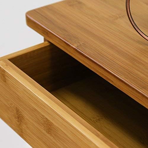 Kinfant Freestanding Bamboo Wine Rack with Drawer