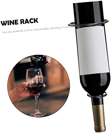PRETYZOOM 6Pcs Wall Mounted Iron Wine Rack