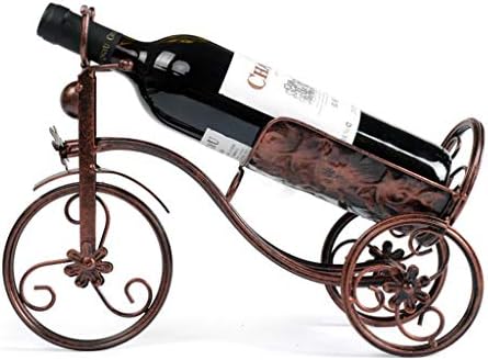 ZRCWW Metal Wine Bottle Holder Rack Tricycle Design