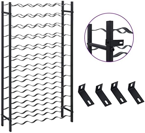 Freestanding Wine Rack for 72 Bottles Black Iron