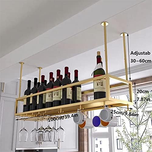 ZJDYDY Wall-Mounted Wine Rack with Adjustable Height and 1-Layer Storage