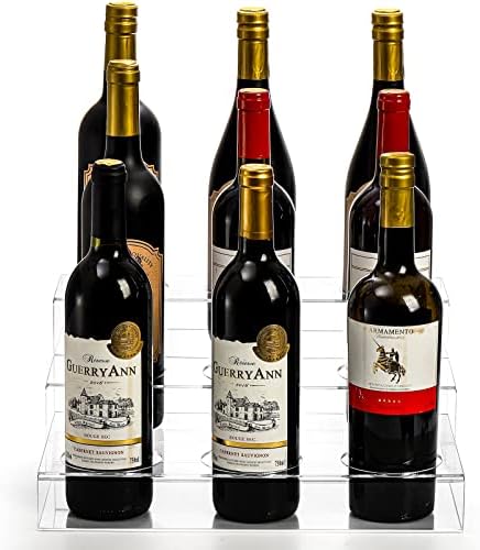 Frcctre 3 Tier Acrylic Wine Rack with 9 Bottle Capacity