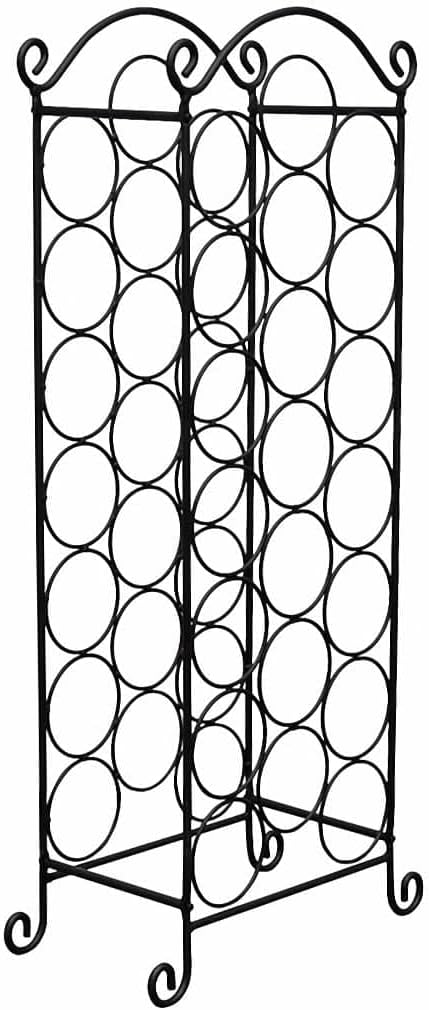 WEHUOSIF 21 Bottle Metal Wine Rack - Retro Style