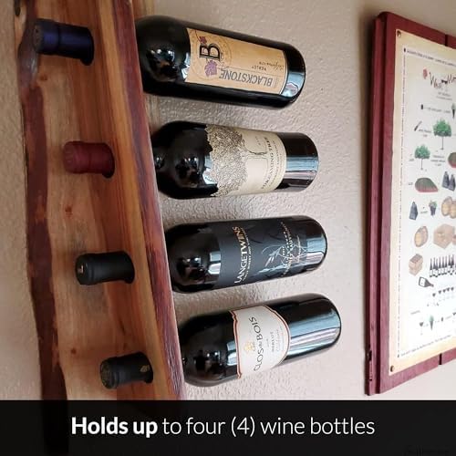 Featherlee Wall Mount Wine Rack for 4 Bottles
