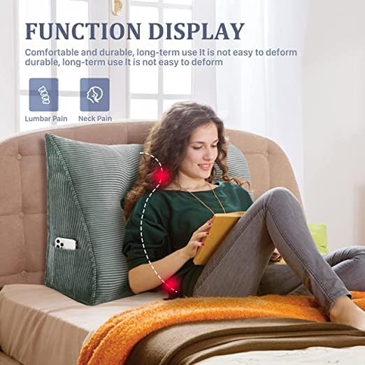 Homecozy Wedge Headboard Pillow 39in Dark Gray