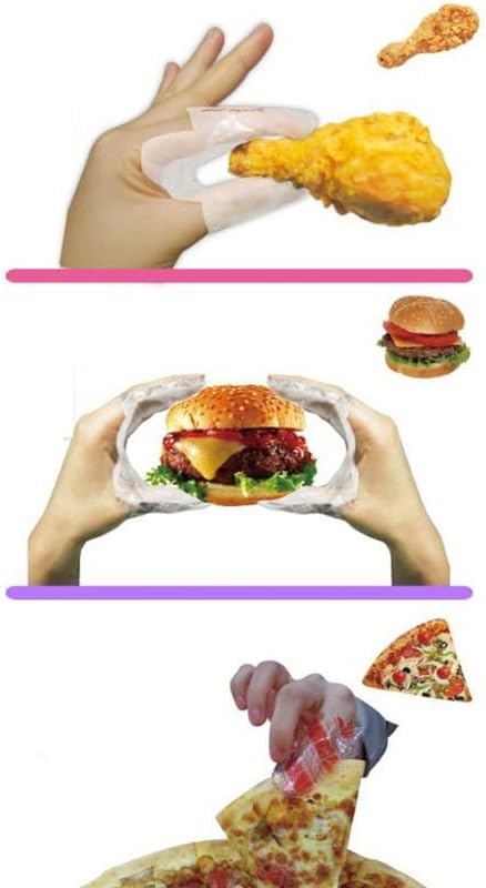 Disposable Fingergloves for Eating Greasy Food Transparent Safe