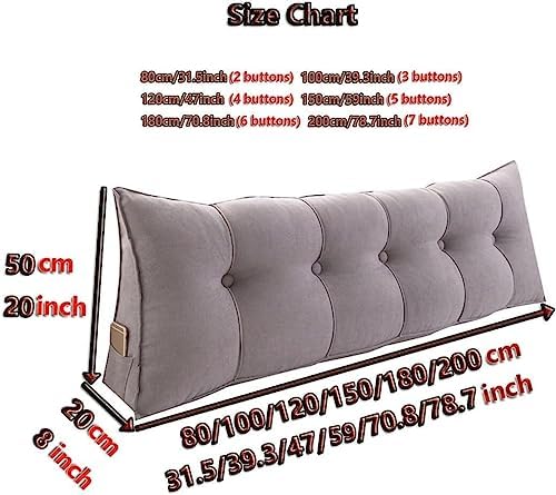 COZMAX Wedge Headboard Pillow with Back Support Light Blue 120cm