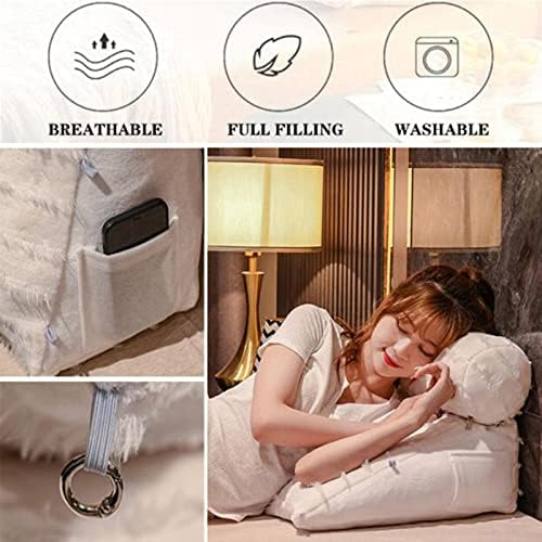 ZZYK Ergonomic Back Support Pillow with Adjustable Height Grey 177