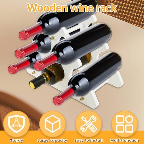 ZLHETWT Freestanding Wine Rack Holds 6 Bottles