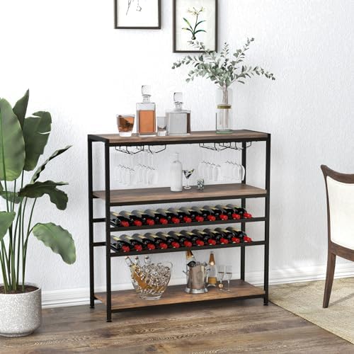 LOKO 5-Tier Industrial Wine Rack Cabinet