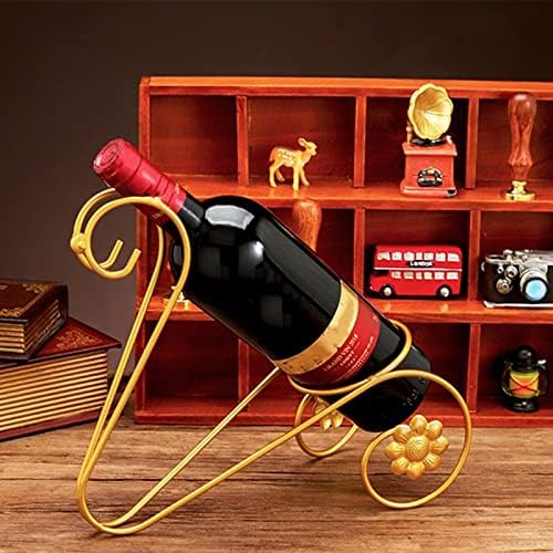 Modern Minimalist Wine Rack with Deer Gold Finish