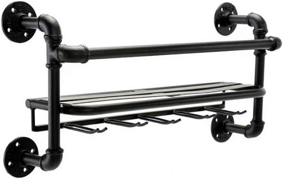 JLVAWIN Wall Mounted Wine Rack Organizer Black
