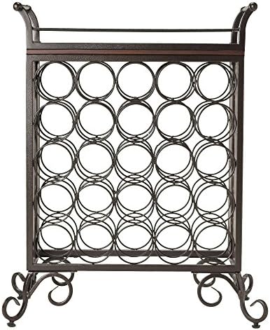 Winsome Wood Antique Bronze Finish Silvano Wine Rack 1