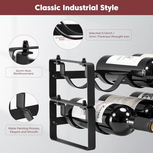 ICOHOT 2 Tier 3 Tier Stackable Wine Rack Bundle