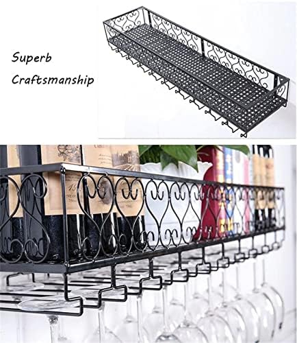 LUNEZY Wine Racks Wall Holder Metal Black