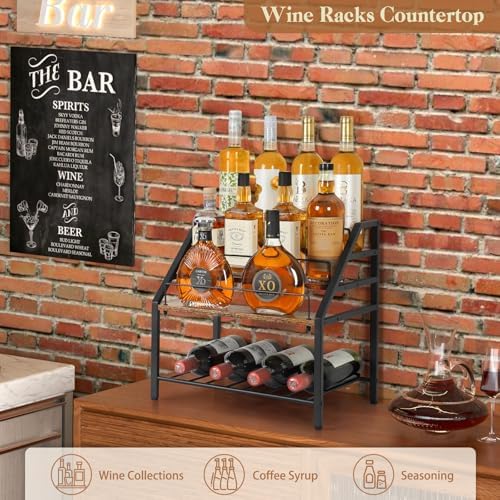 VINAEMO 3-Tier Wine Rack Tabletop