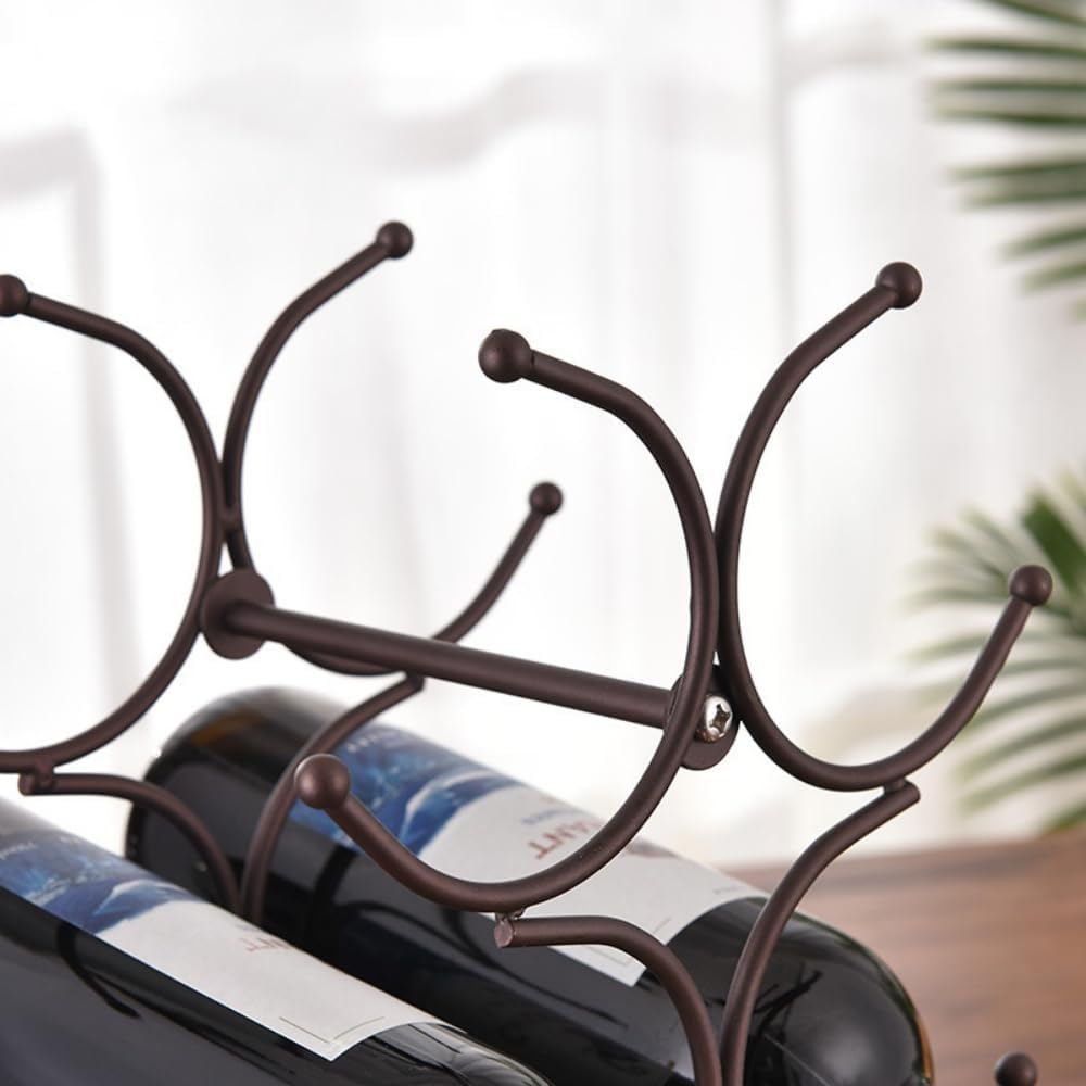 Fantasee 6 Bottle Tabletop Wine Rack Holder 1