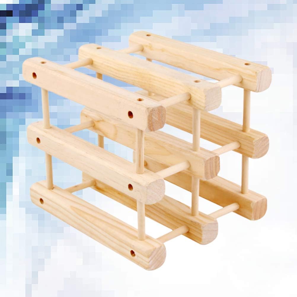DOITOOL Wood Wine Holder Countertop Wine Rack