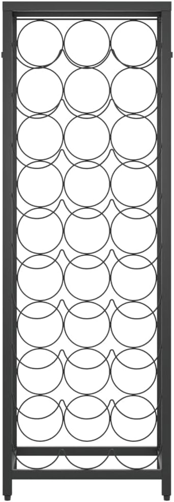 vidaXL 27-Bottle Wine Rack Black Wrought Iron