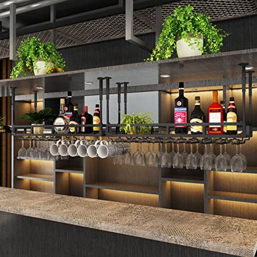 ZJDYDY Hanging Wine Rack - Adjustable Metal Holder for Bars and Kitchens