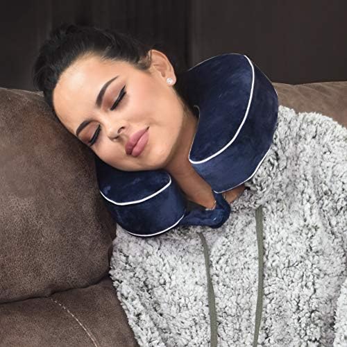 Wolf Essentials Soft Memory Foam Neck Pillow Navy