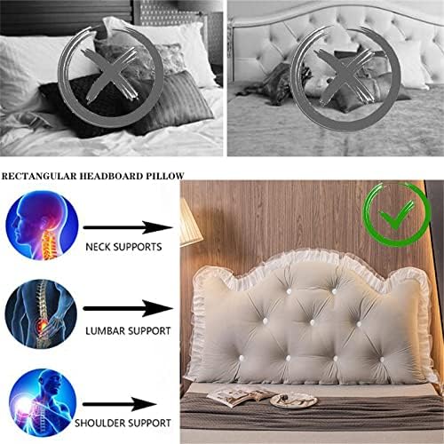 ZZYK Large Headboard Pillow with Removable Cover