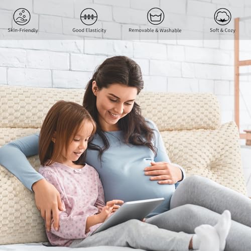 EUHAMS Wedge Headboard Pillow - Triangular Support for Back and Neck