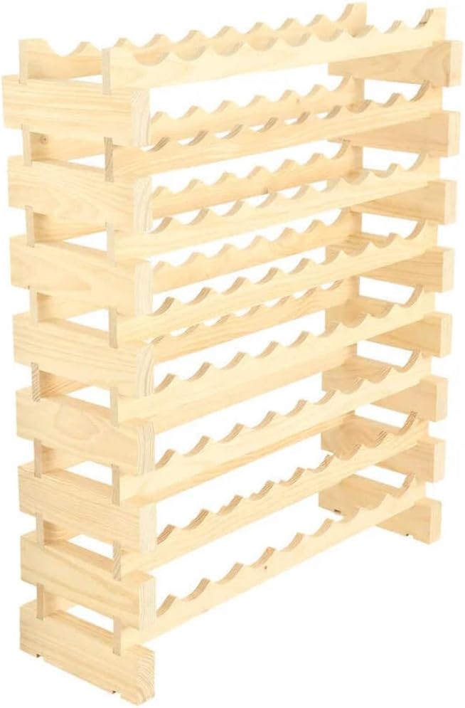 72 Bottle Wine Rack 9 Wide Dark Stain