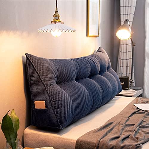 Pillow Blue Triangle Support Cushion for Reading and Backrest