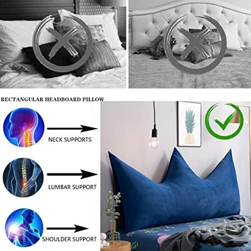 ZZYK Solid Color Fleece Reading Pillow Headrest Cushion