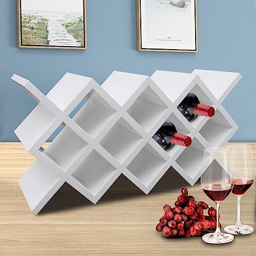 PiaoCaiYin Wall-Mounted Wine Rack 10 Grids