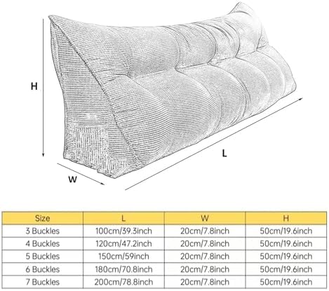 DLLDLGG Faux Leather Headboard Pillow with 6 Buckles 1